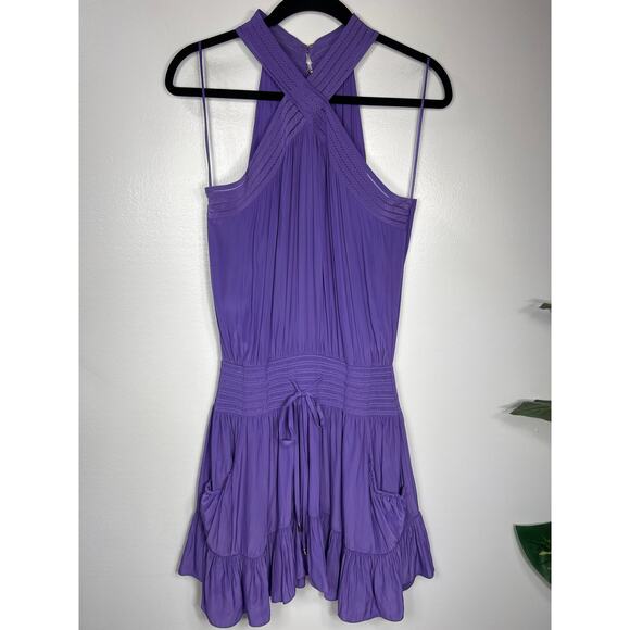 Ramy Brook NWT Ziggy Halter Short Dress Passion Purple Women's Summer Vacation - Picture 1 of 10